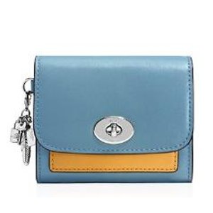COACH Charm Compact Wallet in Colorblock Leather @ Bloomingdales