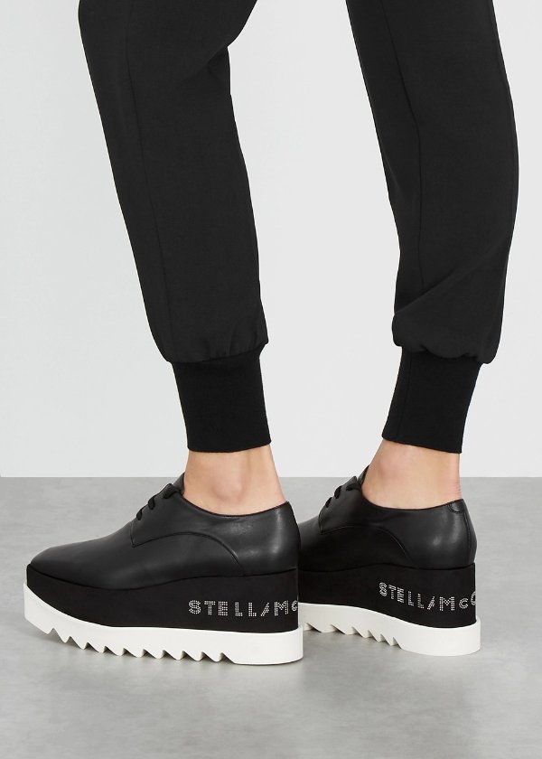 Stella McCartney Women's Elyse Woven Mesh Platform Sneakers