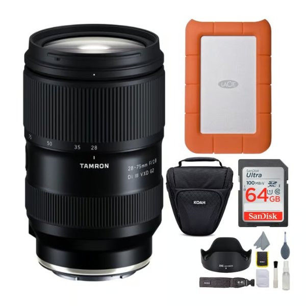 Di III VXD G2 28-75mm f/2.8 Lens for Sony E-Mount with 1TB Hard Drive Bundle