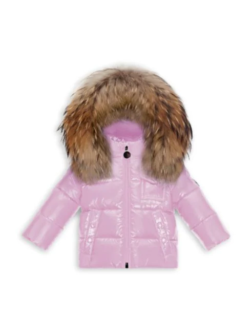 Moncler - Baby's & Little Girl's Fox Fur-Trim Puffer Jacket