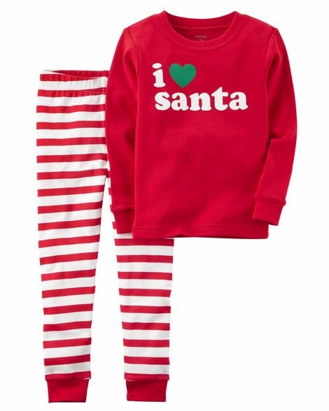 2-Piece Santa Snug Fit Cotton PJs
