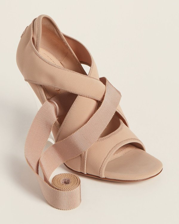 Nude Etoile Wedge Ankle-Wrap Sandals