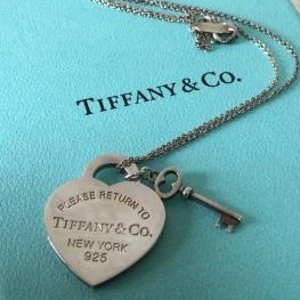 Tiffany Return系列 心形钥匙吊坠项链