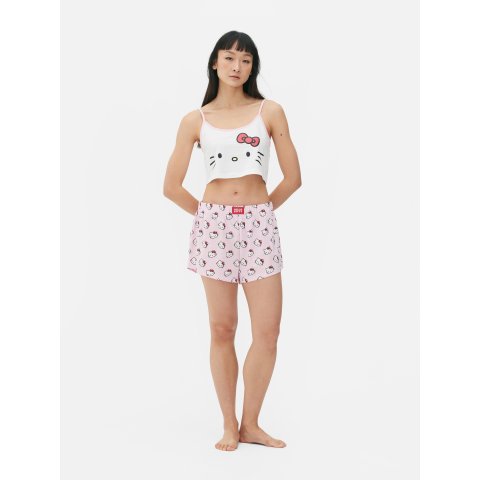 Hello Kitty 50 周年 吊带上衣和短裤睡衣套装