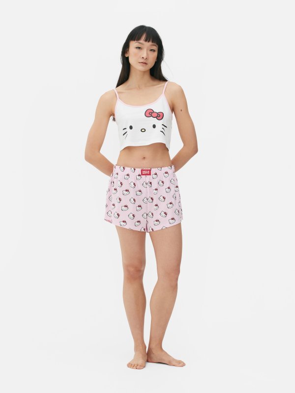 Hello Kitty 50 周年 吊带上衣和短裤睡衣套装