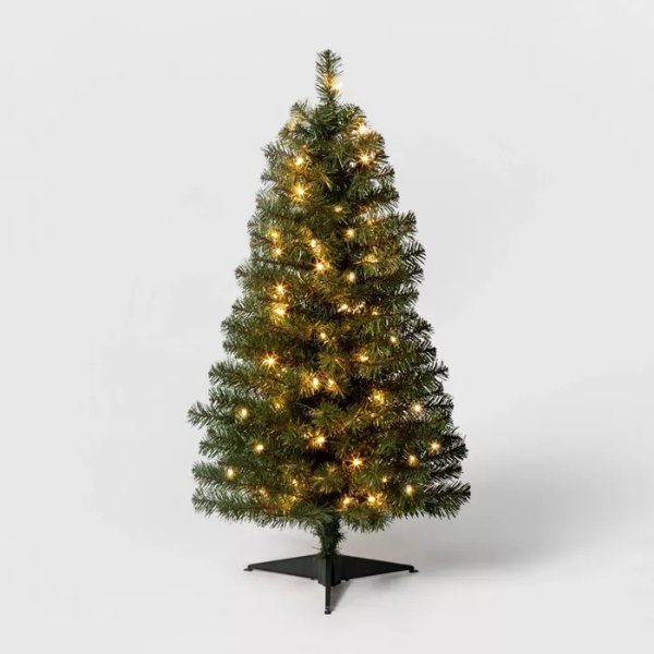 3ft Pre-Lit Alberta Spruce Clear Lights Artificial Christmas Tree - Wondershop&#8482;