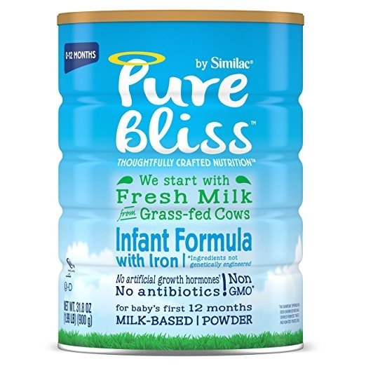 Pure Bliss 非转基因婴儿(0-12个月)配方奶粉，4罐装 x 31.8盎司