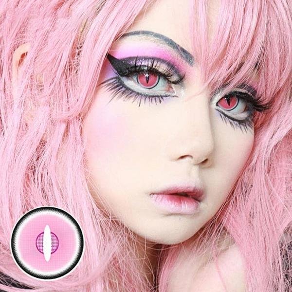 Cosplay Nezuko Demon Colored Contact Lenses             &ndash;     BEAUEYE