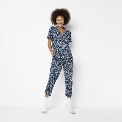 Womens 2-pc. Short Sleeve Capri Pajama Set