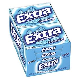 Extra Peppermint Sugarfree Gum 15 Count Pack of 10