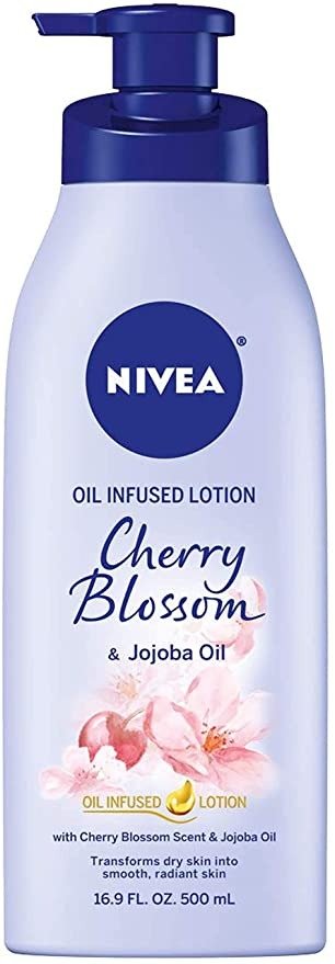 Oil Infused Body Lotion Cherry Blossom and Jojoba Oil, 16.9 Fluid Ounce