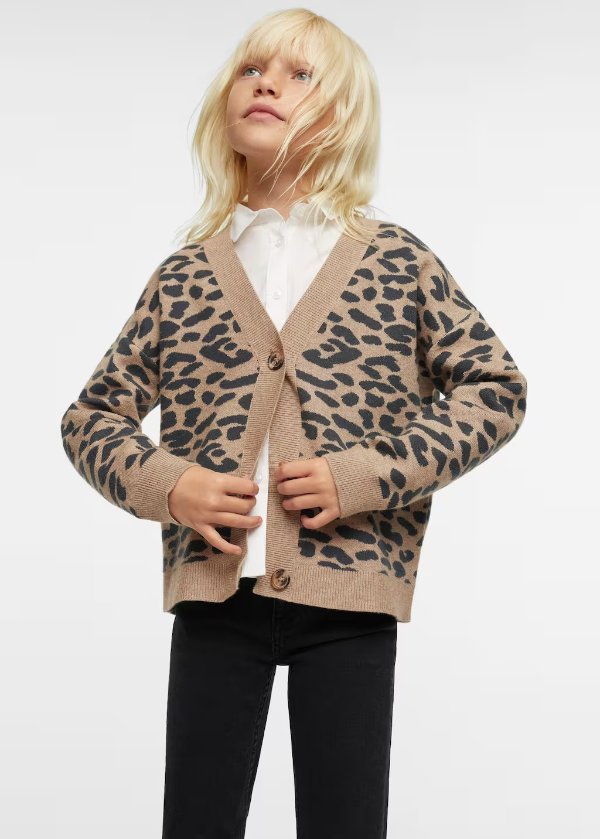 Leopard print cardigan