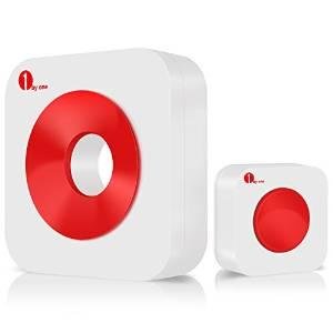 1byone Easy Chime Premium Portable Waterproof Wireless Doorbell Kit, with CD Quality Sound