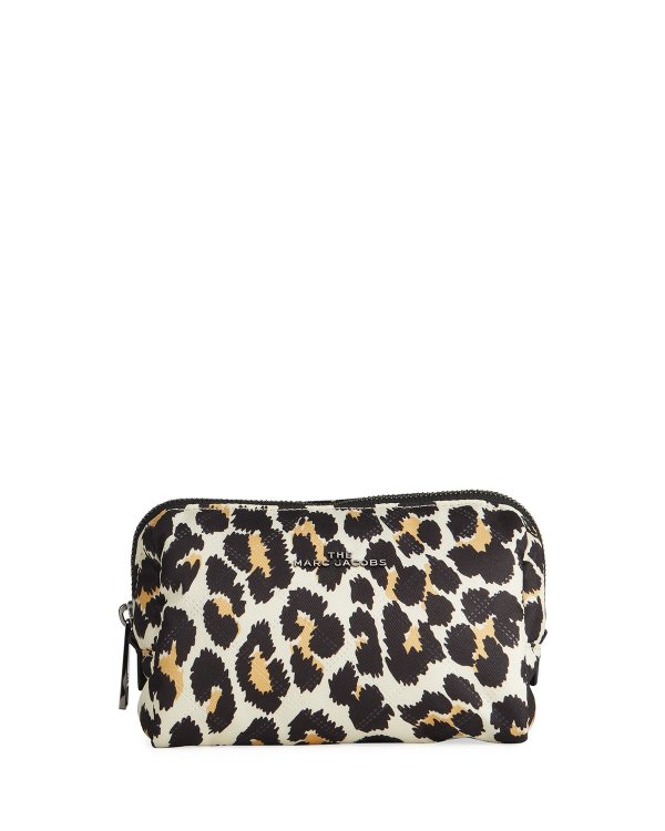 The Beauty Triangle Leopard-Print Cosmetic Bag