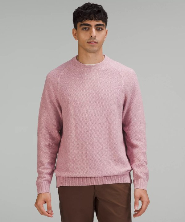 Textured Knit Crewneck Sweater 男款圆领毛衣