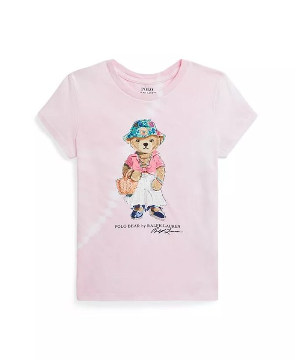 Big Girls Polo Bear Tie-Dye Cotton Jersey T-shirt