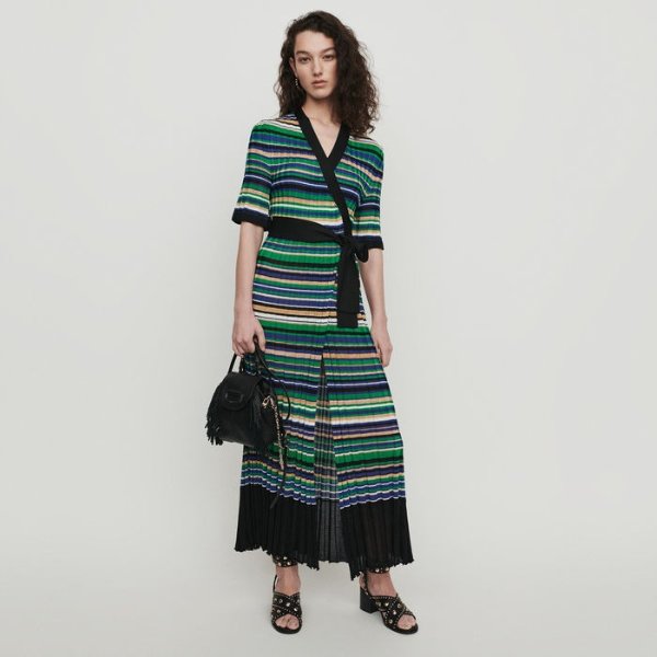 RAMACCA Long dress in striped knit