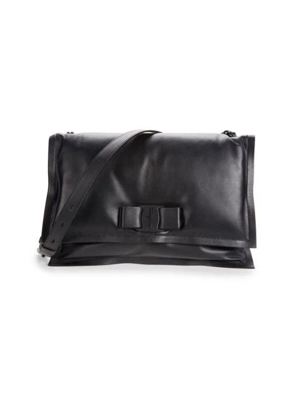 Bow Leather Shoulder Bag