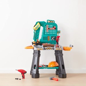 Amazon Basics Kids Workbench Construction Playset with Tools