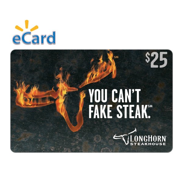 Longhorn® Restaurants $25电子礼卡