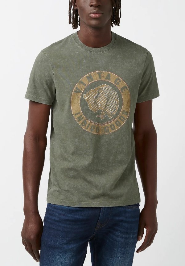 Tirevet Men’s T-Shirt in Army Green - BM24167