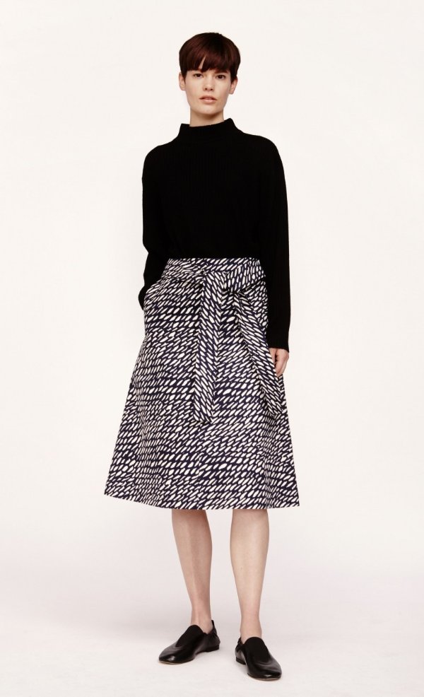 Talvio Sukkula skirt - off-white, dark blue - All Sale - SALE - Marimekko.com
