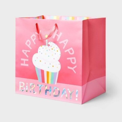 大号 Happy Birthday Cupcake 礼品袋
