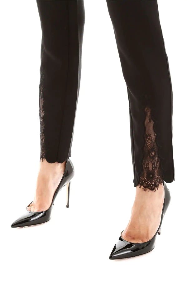TROUSERS WITH LACE INSERTS