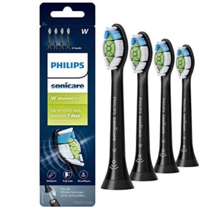 Genuine Philips Sonicare DiamondClean Toothbrush Head, 4 Pack, Black, HX6064/95