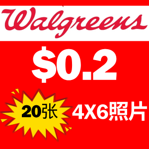 Walgreens 4X6 照片打印 20张