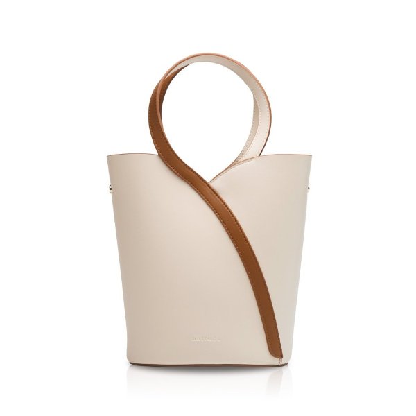 Gemini Handle Bucket Bag - Cream