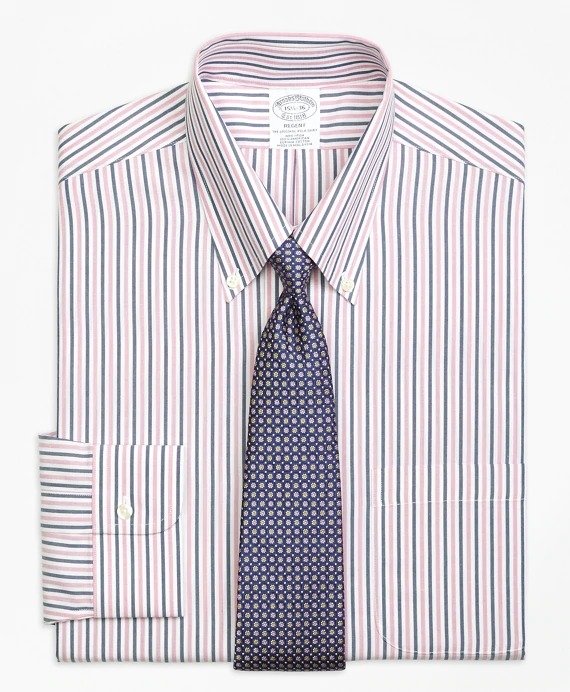 Regent Fitted Dress Shirt, Non-Iron Bold Stripe - Brooks Brothers