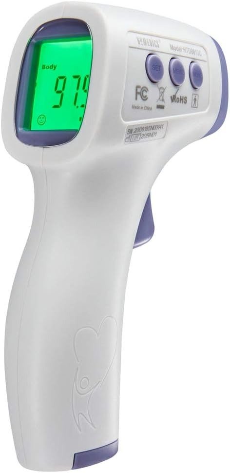 Non-Contact Infrared Forehead Thermometer, Clinically Proven Fast Accurate Results, High-Fever Alert with 4-in-1 Readings
