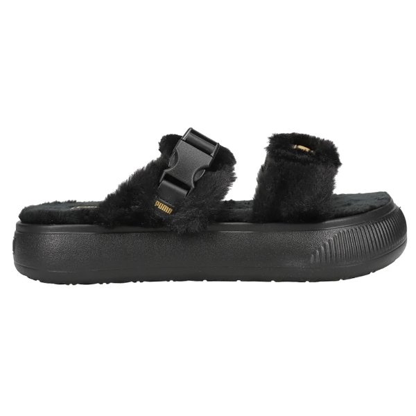 Suede Mayu Fur Slide Sandals