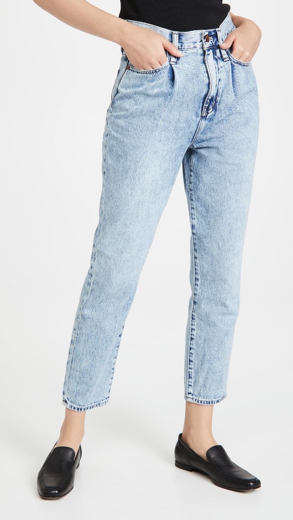 Mom Jeans with Pleats