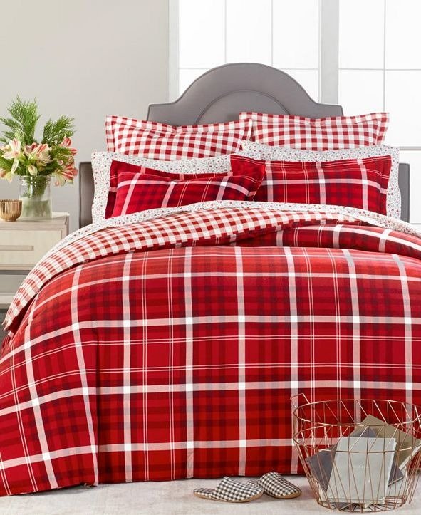 Wyoming Plaid Twin Duvet Cover, Created for Macys
