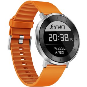 Huawei Fit Fitness Tracker (Moonlight Silver, Orange Band)