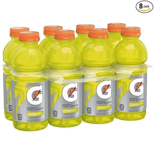 Thirst Quencher Natural, Lemon Lime Sports Drink, 20 Fl Oz Bottles, 8 Pack