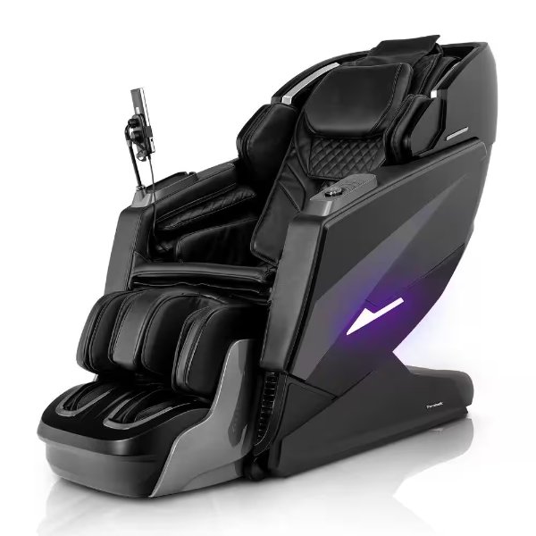 Theramedic LT Series 4D Massage Chair in Black with Zero Gravity, Bluetooth Speakers, Heated Rollers and Calf Massager