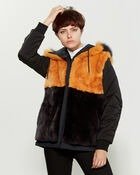 Chance Real Fur-Trimmed 拼色棉服夹克