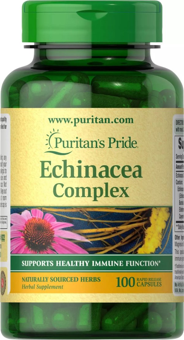 Echinacea Complex 450 mg 100 Capsules | Puritan's Pride