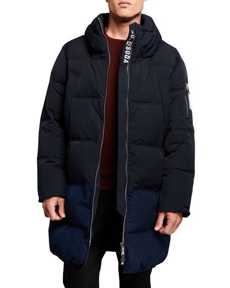 Men's Long Quilted Jacket