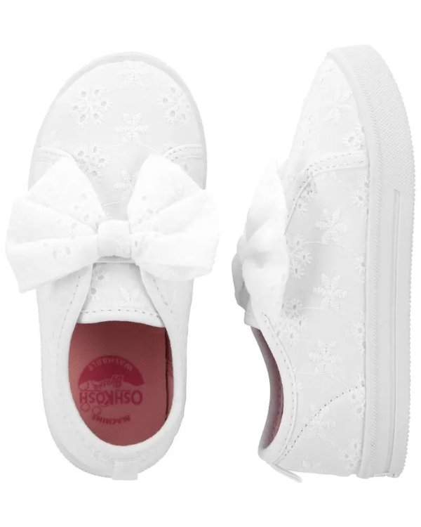Eyelet Bow Sneakers