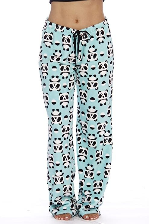 Love Women's Cute Character Print Plush Pajama Pants - Petite to Plus Size