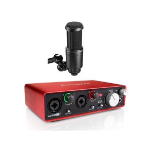 Focusrite Scarlett 2i2 2nd Gen + Audio-Technica AT2020 Microphone