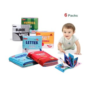 beiens Pack of 6 Baby Soft Books
