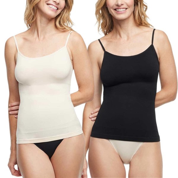 Ladies' Seamless Shaping Camisole, 2-pack