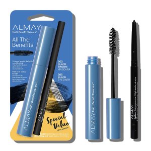 Almay Multi-Benefit Mascara and Eyeliner Duo Value Pack, Black