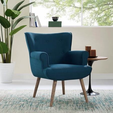 Cloud Upholstered Armchair in Azure
