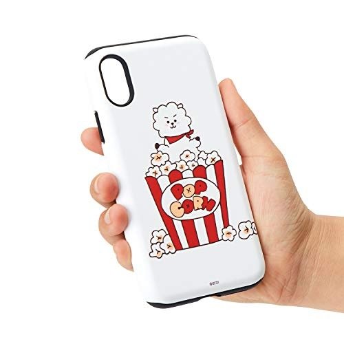 Official Merchandise by Line Friends - RJ iPhone X Case, Slim Fit Heavy Drop Protection w/Poster Design Back Cover